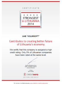 Certificate 2014