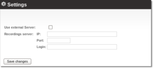 Recordings addon settings