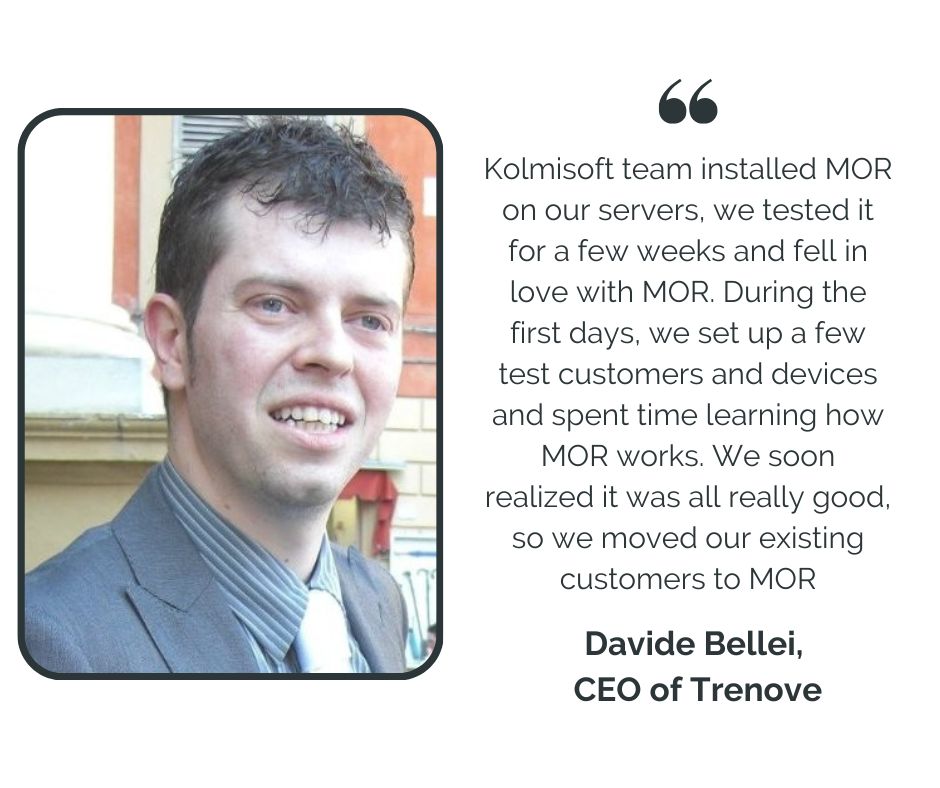 Embracing a Game-Changing Solution. Davide Bellei, CEO of Trenove